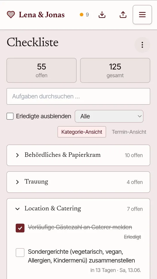 Checklist — Screenshot